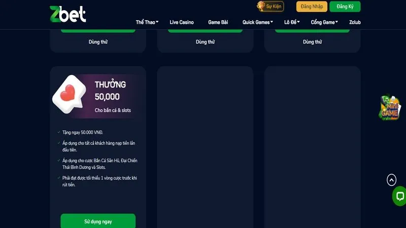 Thưởng 50K cho hai sảnh chơi bắn c&aacute;, slots