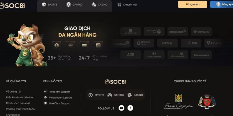 Link v&agrave;o Soc88 mới nhất d&agrave;nh cho t&acirc;n thủ