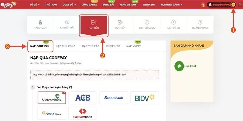 Linh hoạt phương thức nạp r&uacute;t tuỳ v&agrave;o nhu cầu của người d&ugrave;ng