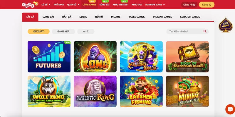 Đa dạng thể loại game c&ugrave;ng tỷ lệ thưởng cực khủng