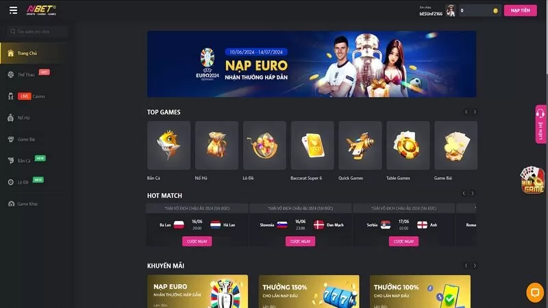 Đường dẫn ch&iacute;nh thức của nh&agrave; c&aacute;i Nbet