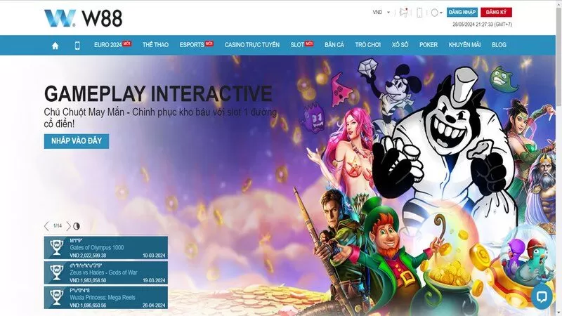 Website ch&iacute;nh thức của trang game được thiết kế với t&iacute;nh thẩm mỹ cao